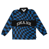 1.1 S.W.A.N.K CHECKERED WAVE BLUE & BLACK SPORTS POLO