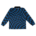 1.1 S.W.A.N.K CHECKERED WAVE BLUE & BLACK SPORTS POLO