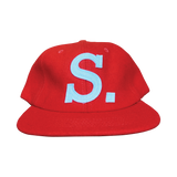 1. S.W.A.N.K Melton 6 Panel Strapback Cap - Red