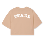1.1 S.W.A.N.K  Cropped Oversized T-shirt - Croissant