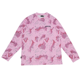 1. S.W.A.N.K SPA BERRY CAMO WAFFLE KNIT RAGLAN SHIRT