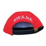 1. S.W.A.N.K Melton 6 Panel Strapback Cap - Red