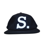 1. S.W.A.N.K Melton 6 Panel Strapback Cap - Black