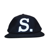 1. S.W.A.N.K Melton 6 Panel Strapback Cap - Black