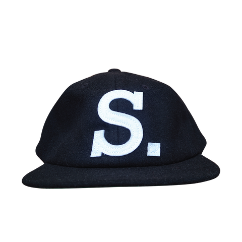 1. S.W.A.N.K Melton 6 Panel Strapback Cap - Black