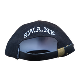 1. S.W.A.N.K Melton 6 Panel Strapback Cap - Black