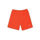 1. S.W.A.N.K BEWARE Sweatshorts - Hot Orange