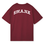 1. S.W.A.N.K  Oversized T-shirt - Burgundy