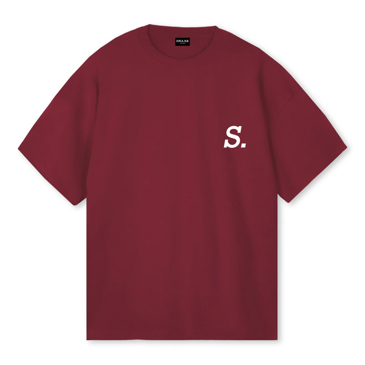 1. S.W.A.N.K Oversized Tshirt Burgundy