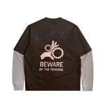 1.1 S.W.A.N.K BEWARE DOUBLE LAYERED WAFFLE T-SHIRT - MACCHIATO BROWN