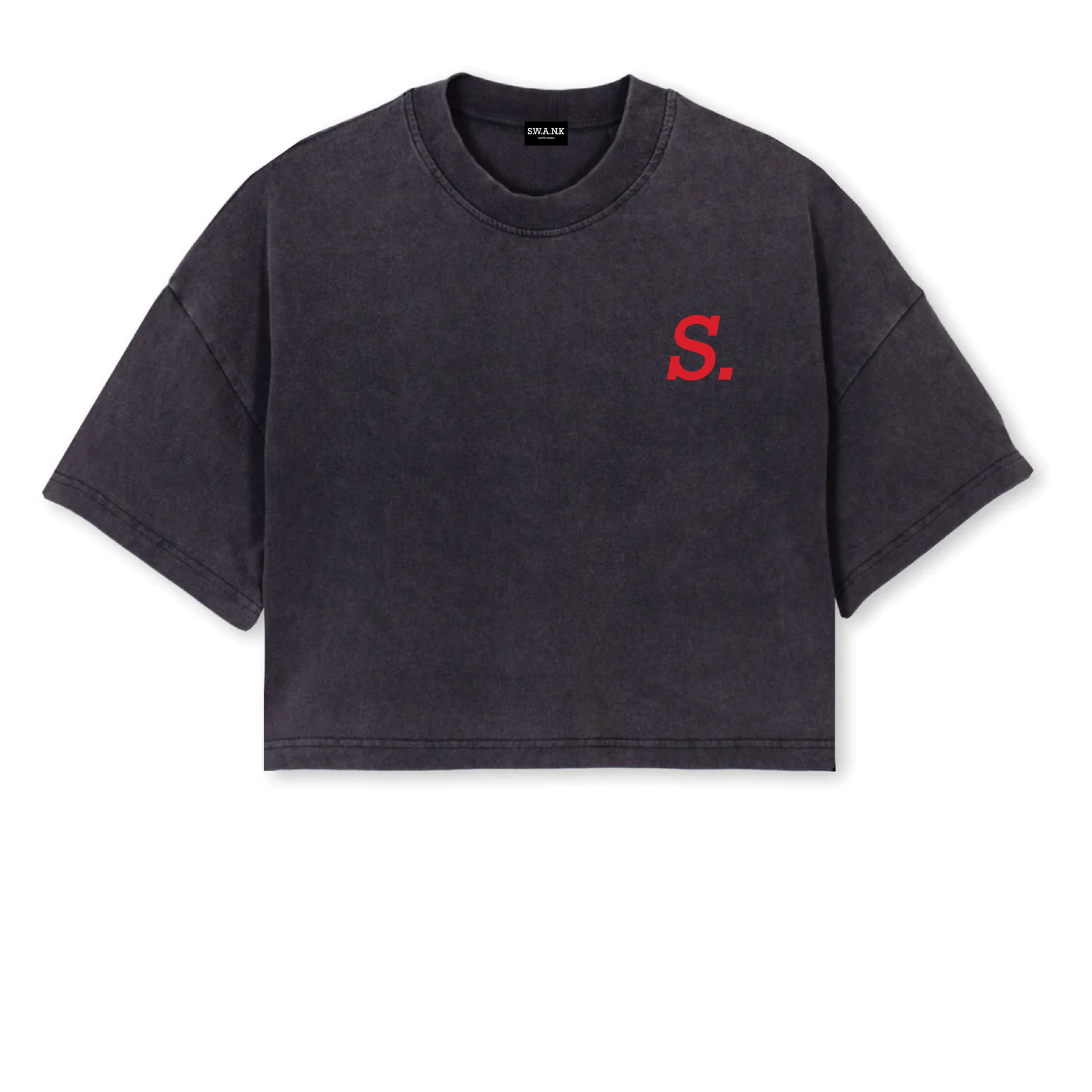 1.3 S.W.A.N.K Cropped Oversized Tshirt Vintage Black