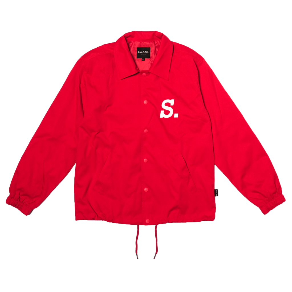 1.4 S.W.A.N.K UV Activated Print Coach Jacket Red