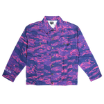 10. S.W.A.N.K Purple Tiger Camo Trucker Jacket